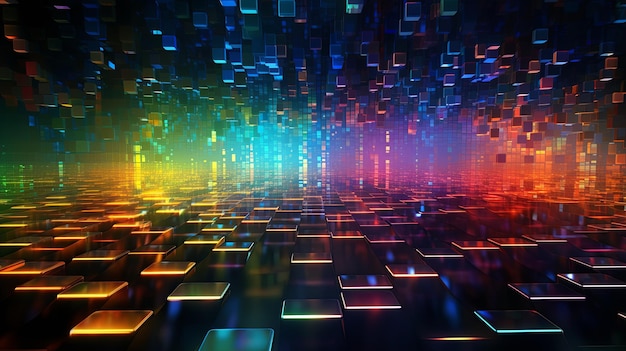 Cyberpunk-tyylinen abstrakti futuristinen taustakuva