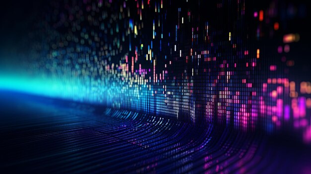 Cyberpunk-tyylinen abstrakti futuristinen taustakuva