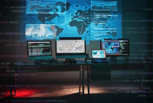 Cybersecurity isolated and global presentation with map graphic for phishing and hacker data Cyber crime location and technology for firewall hacking and ransomware coding for system algorithm
