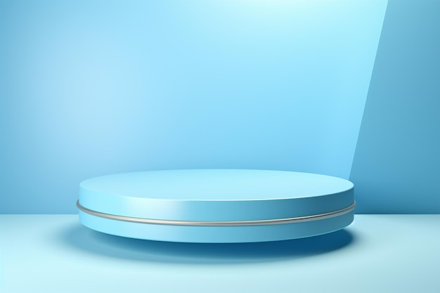 Cylinder shaped podiums against background