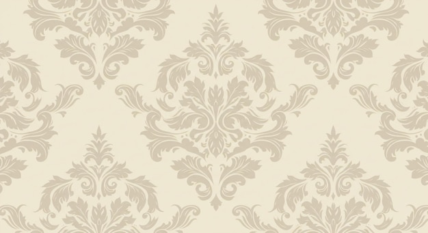 Damask beige pattern background