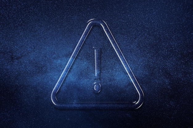 Danger sign, Hazard warning attention sign, space background