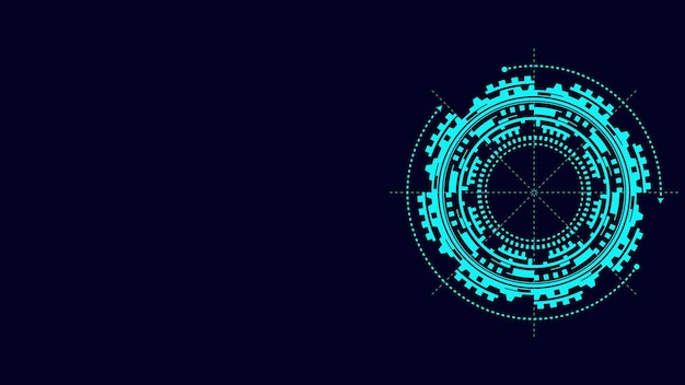 Dark Blue Elegant Lines Future Technology Background 18