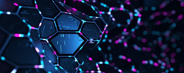 Data background Big data Broad banner Blockchain technology Network structure background Artificial intelligence Machine learning 3D rendering
