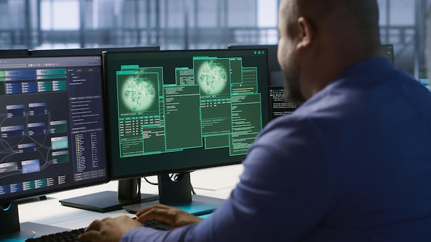 Data center engineer assisting in rollout of cybersecurity framework