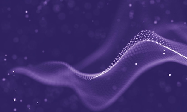 Data technology abstract futuristic illustration Low poly shape with connecting dots and lines on dark background 3D rendering Big data visualization