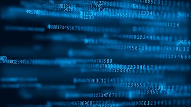 Datateknologia-kuvitus. Abstrakti futuristinen tausta. Aalto, jossa on yhdistäviä pisteitä ja viivoja tummalla taustalla. Hiukkasaalto