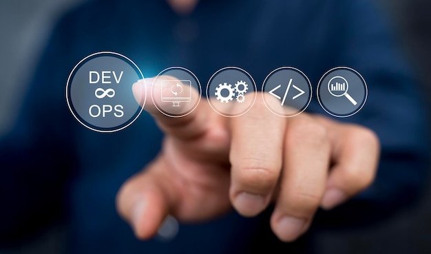 DevOps software development concept IT operations high software quality and software development