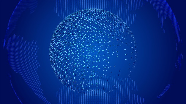 Digitaalinen maapallo dynaaminen hiukkaspallo globaali verkkoteknologia big data -tausta