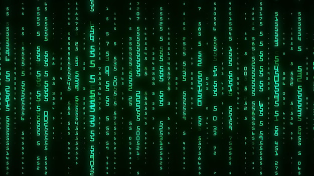Digital background green matrix Coding or hacking concept Abstract data concept 3d rendering