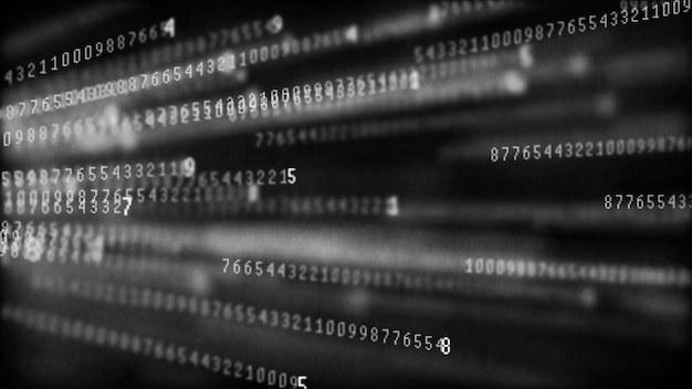 Digital background matrix Binary computer code Hacker concept 3d rendering