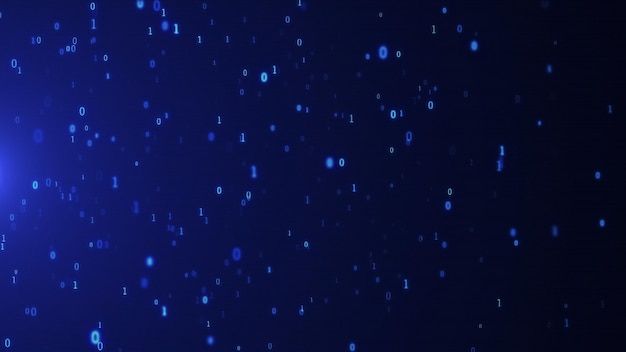 Digital binary data streaming code matrix background concept programming coding hacker cyberspace