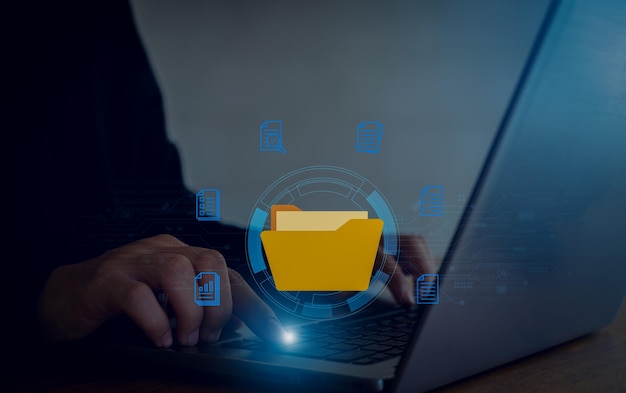 Document Management System DMS online documentation database and documentation in enterprise knowledge Corporate business technology and process automation to efficiently manage files