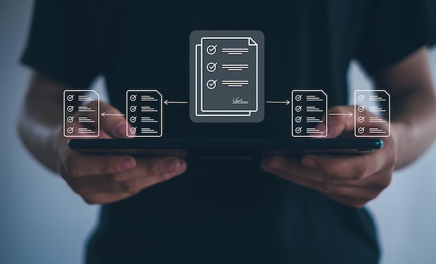 Document Management System online documentation database and process automation to efficiently manage files knowledge and documentation in enterprise Corporate business technology