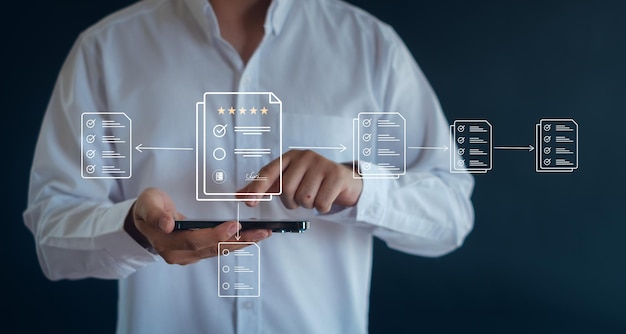 Document Management System online documentation database and process automation to efficiently manage files knowledge and documentation in enterprise Corporate business technology