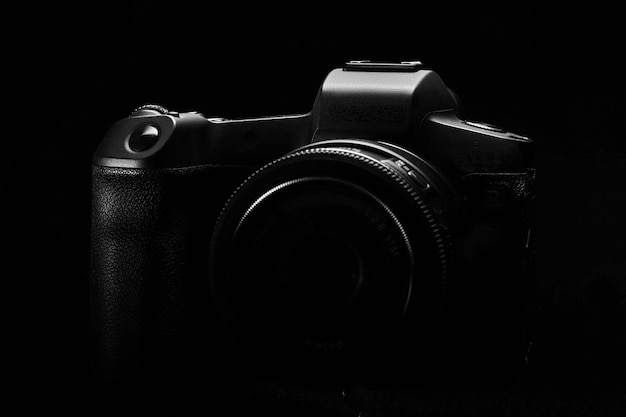 Dslr photo camera body silhouette