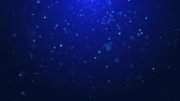 Dust Flowing Particles Blue Background