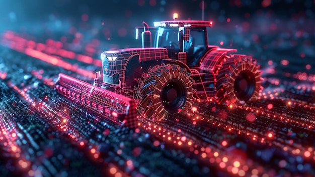 Dynamic design representing role of AI agriculture emphasizing crop monitoring yield prediction