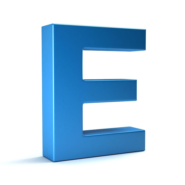 E Letter Icon 3D Render Illustration