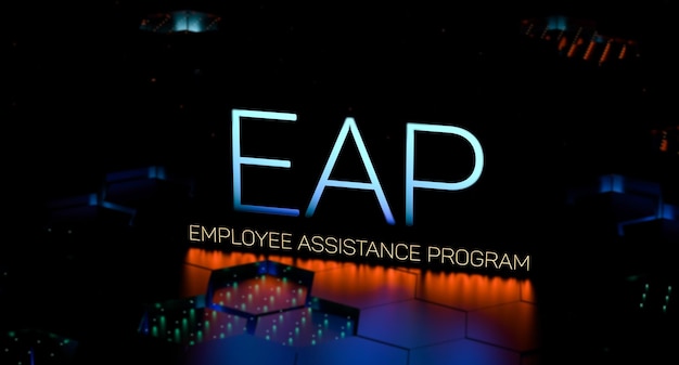 eap employee assistance program text concept 3d render