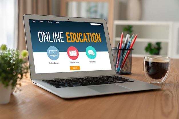 elearning website with modish sofware for student to study on the internet