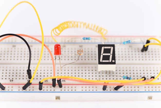Electronic breadboard.