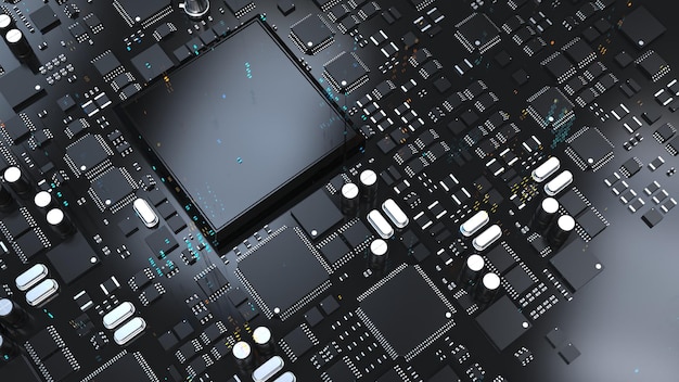 Electronic components on a printed circuit board in large quantities
