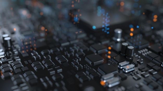 Electronic components on a printed circuit board in large quantities