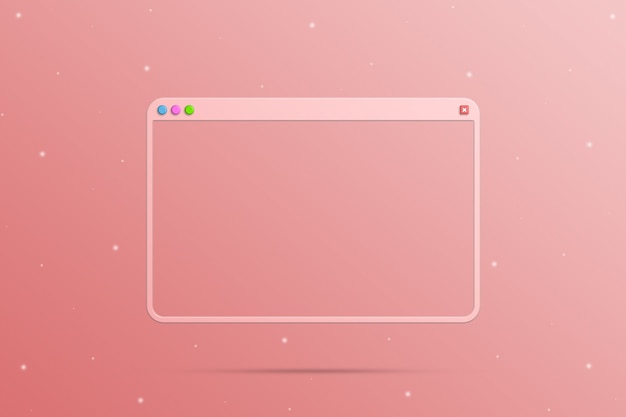 Empty browser window 3d