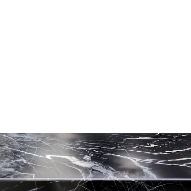 Empty Marble tabletop for product display with Solid white background