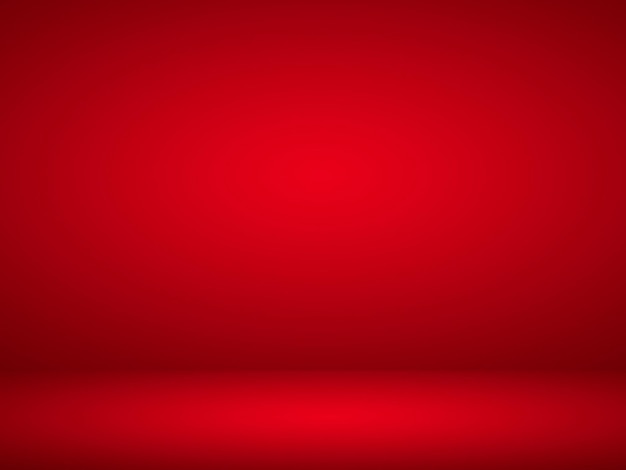 Empty room red and white background