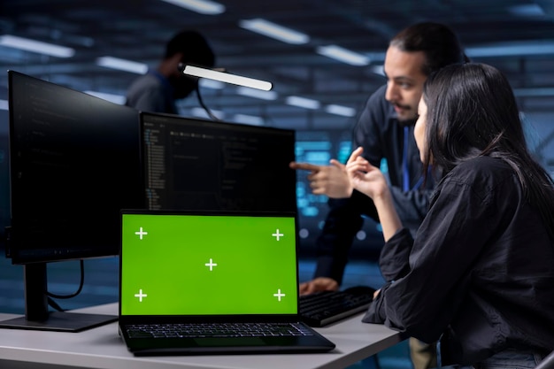 Engineers ensure data center operates efficiently using mockup notebook