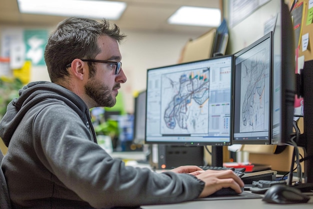 Ergonomics specialist designing workstations to enhance worker comfort