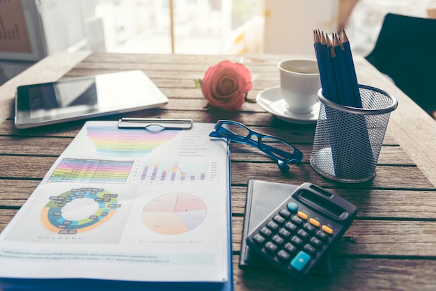 Excel graph with Spreadsheet Document showing Information Financial Startup Concept. 