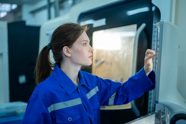Female Robotics engineers Using Controller to Remotely Operate programming