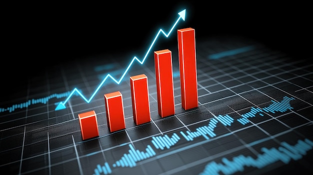 Financial Growth and Market Trend Visualization Upward Trajectory of Profitability and Investment