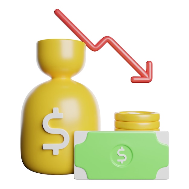 Financial Loss and Economic Decline Concept