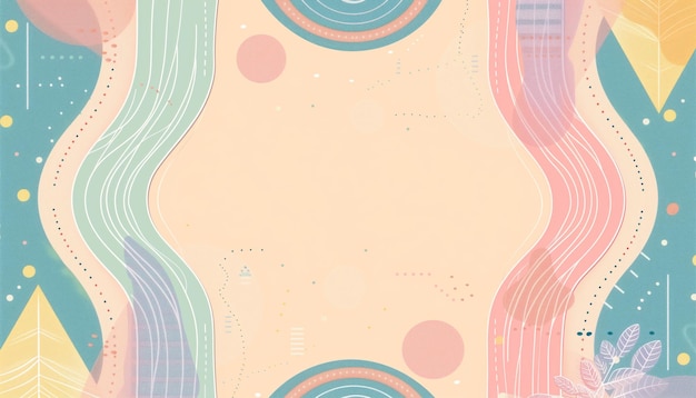 Flat design abstract background with an empty space in the middle
