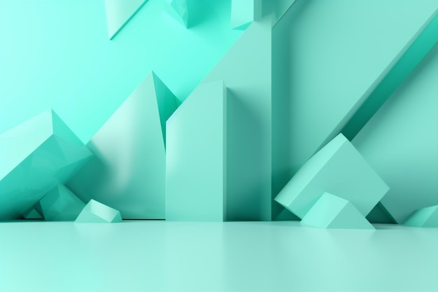 Floor empty interior background room indoor wall light mockup render minimal modern Generative AI