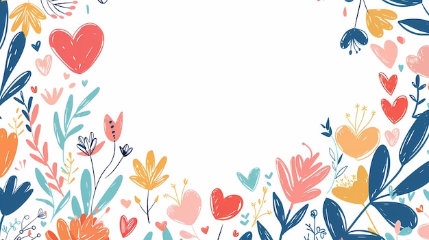 floral heart design framing a space for love messages