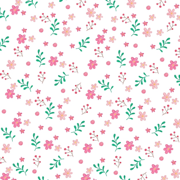flower and leaf pattern image