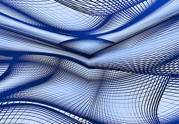Fluid Dynamics Abstract Background in Nokia Blue Color