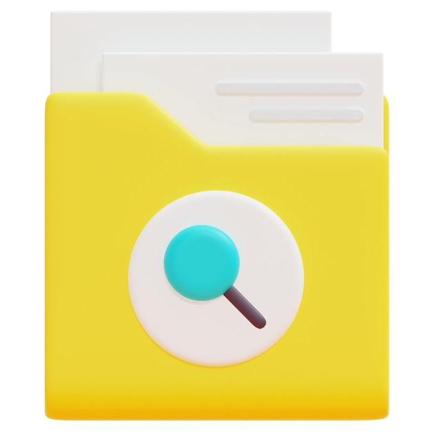 folder 3d render icon illustration