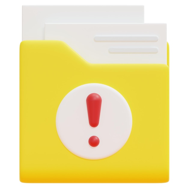 folder 3d render icon illustration