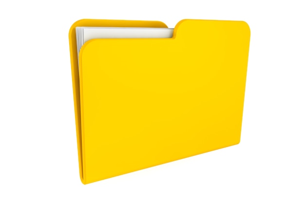 Folder icon with paper on a white background