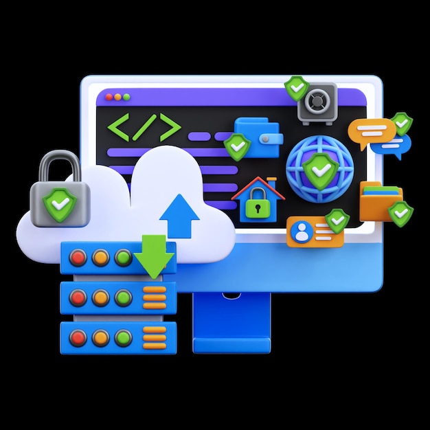 Free picture of 3d illustration of virus security system
