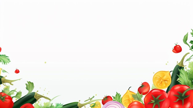 Fresh vegetables background white background