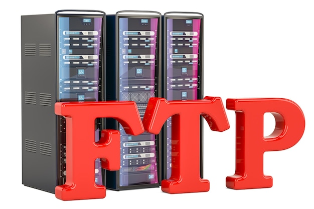 FTP Server concept concept 3D rendering