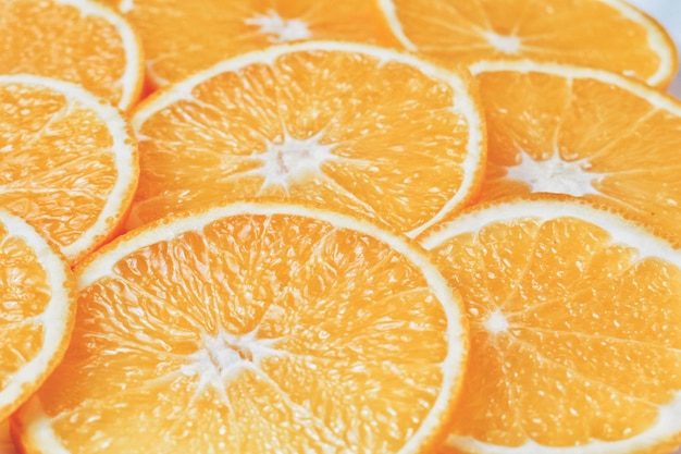 full frame shot of orange slices