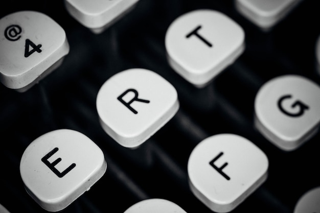 Full frame shot of typewriter keys